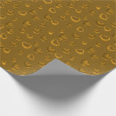 Luxury Modern Elegant Glitter Gold Heart Cadeaupapier (Hoek)