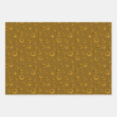 Luxury Modern Elegant Glitter Gold Heart Inpakpapier Vel (Voorkant)