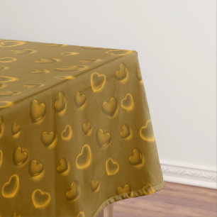 Luxury Modern Elegant Glitter Gold Heart Tafelkleed