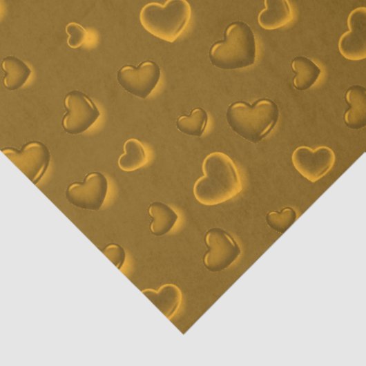 Luxury Modern Elegant Glitter Gold Heart Tissuepapier (Detail)