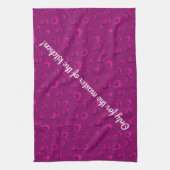 Luxury Modern Elegant Glitter Pink Heart Theedoek (Verticaal)