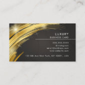 Luxury Modern Elegant Gold Visitekaartje (Achterkant)
