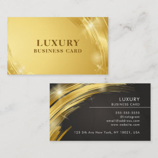 Luxury Modern Elegant Gold Visitekaartje