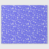 Luxury Modern Elegant Love Blue Heart Cadeaupapier (Vlak)