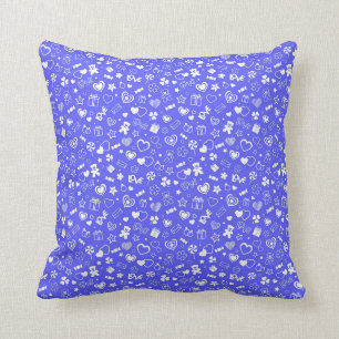 Luxury Modern Elegant Love Blue Heart Kussen