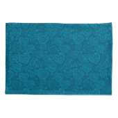 Luxury Modern Elegant Love Blue Heart Kussensloop (Achterkant)