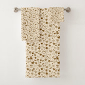 Luxury Modern Elegant Love Gold Heart Bad Handdoek (Insitu)