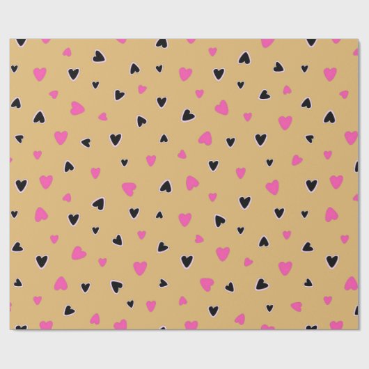 Luxury Modern Elegant Love Gold Heart Cadeaupapier (Vlak)