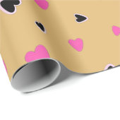 Luxury Modern Elegant Love Gold Heart Cadeaupapier (Rol Hoek)