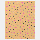 Luxury Modern Elegant Love Gold Heart Fleece Deken (Voorkant)