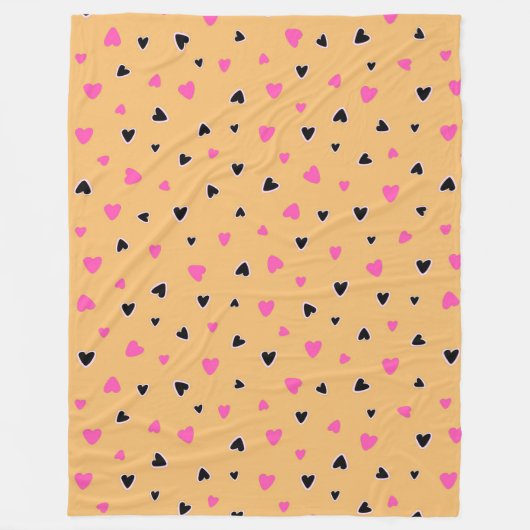 Luxury Modern Elegant Love Gold Heart Fleece Deken (Voorkant)