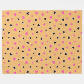 Luxury Modern Elegant Love Gold Heart Fleece Deken (Voorkant (Horizontaal))