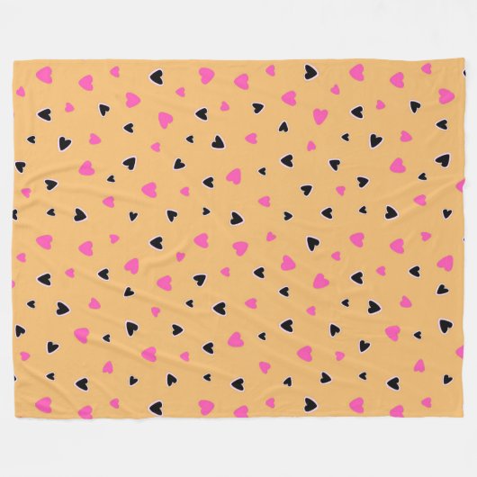 Luxury Modern Elegant Love Gold Heart Fleece Deken (Voorkant (Horizontaal))