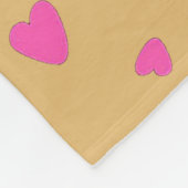 Luxury Modern Elegant Love Gold Heart Fleece Deken (Hoek)