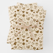 Luxury Modern Elegant Love Gold Heart Inpakpapier Vel (In situ)