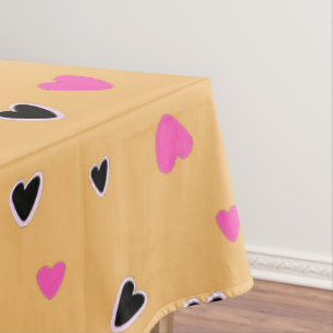 Luxury Modern Elegant Love Gold Heart Tafelkleed