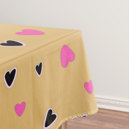 Luxury Modern Elegant Love Gold Heart Tafelkleed (Voorbeeld)