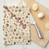 Luxury Modern Elegant Love Gold Heart Theedoek (Quarter Fold)