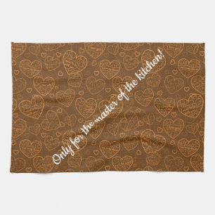 Luxury Modern Elegant Love Gold Heart Theedoek