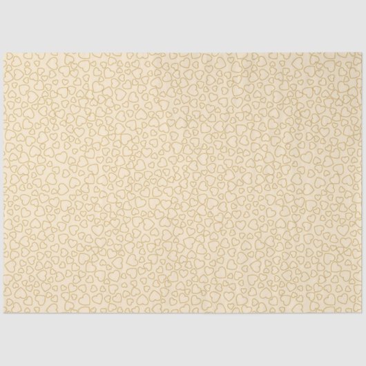 Luxury Modern Elegant Love Gold Heart Tissuepapier (Voorkant)