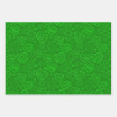 Luxury Modern Elegant Love Green Heart Inpakpapier Vel (Voorkant)
