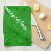 Luxury Modern Elegant Love Green Heart Theedoek (Quarter Fold)