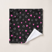 Luxury Modern Elegant Love Heart Bad Handdoek (Wasdoekje)