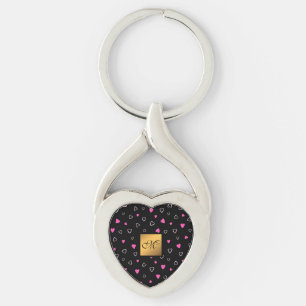 Luxury Modern Elegant Love Heart Sleutelhanger