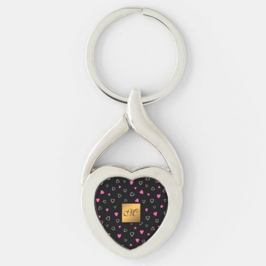 Luxury Modern Elegant Love Heart Sleutelhanger (Voorkant)
