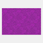 Luxury Modern Elegant Love Paars Heart Inpakpapier Vel (Voorkant)