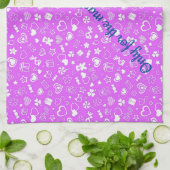 Luxury Modern Elegant Love Paars Heart Theedoek (Gevouwen)