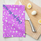 Luxury Modern Elegant Love Paars Heart Theedoek (Quarter Fold)