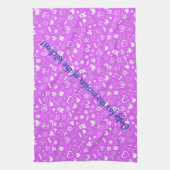 Luxury Modern Elegant Love Paars Heart Theedoek (Verticaal)