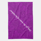 Luxury Modern Elegant Love Paars Heart Theedoek (Verticaal)