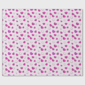 Luxury Modern Elegant Love Pink Heart Cadeaupapier (Vlak)