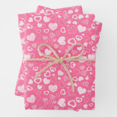 Luxury Modern Elegant Love Pink Heart Inpakpapier Vel (In situ)