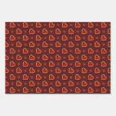 Luxury Modern Elegant Love Red Gold Heart Inpakpapier Vel (Voorkant 3)