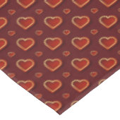 Luxury Modern Elegant Love Red Gold Heart Tafelkleed (Gekanteld)