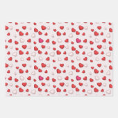 Luxury Modern Elegant Love Red Heart Inpakpapier Vel (Voorkant 3)