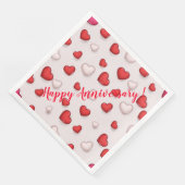 Luxury Modern Elegant Love Red Heart Servet (Hoek)