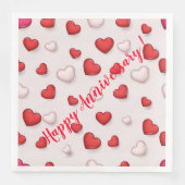 Luxury Modern Elegant Love Red Heart Servet (Voorkant)