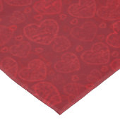 Luxury Modern Elegant Love Red Heart Tafelkleed (Gekanteld)