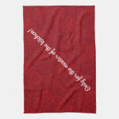 Luxury Modern Elegant Love Red Heart Theedoek (Verticaal)