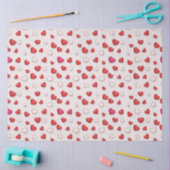 Luxury Modern Elegant Love Red Heart Tissuepapier (Craft)