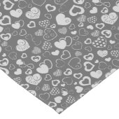 Luxury Modern Elegant Love Silver Heart Lange Tafelloper (Hoek)