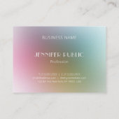 Luxury Modern Elegant Monogram Colorful Sjabloon Visitekaartje (Achterkant)