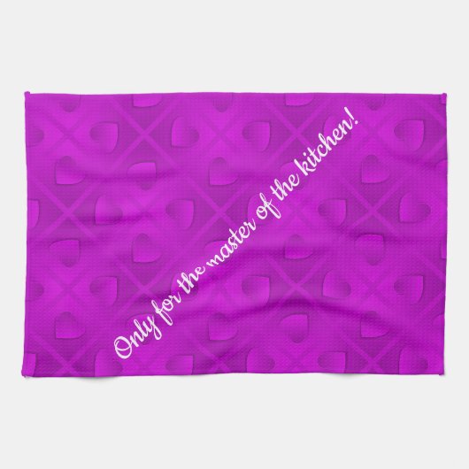 Luxury Modern Elegant Paars Heart Theedoek (Horizontaal)