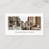 Luxury Modern Elegant Photo Layout Real Estate  Visitekaartje (Voorkant)
