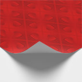 Luxury Modern Elegant Red Heart Cadeaupapier (Hoek)