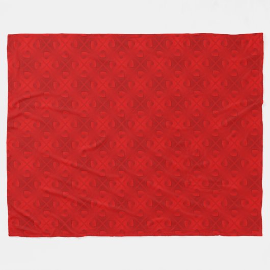 Luxury Modern Elegant Red Heart Fleece Deken (Voorkant (Horizontaal))